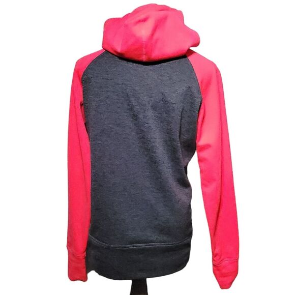 Nike Womens Sweater Adult Medium Gray Pink Hoodie Swoosh Pullover Casual Ladies - Picture 3 of 9